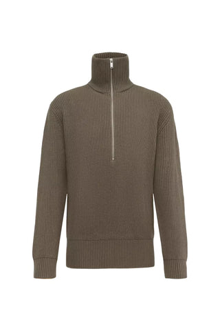 DRYKORN MANUELO Half Zip Pullover in Baumwoll-Woll-Mix