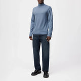 DRYKORN WATSON Strickpullover mit Turtle in 100% Merinowolle in Blau online kaufen