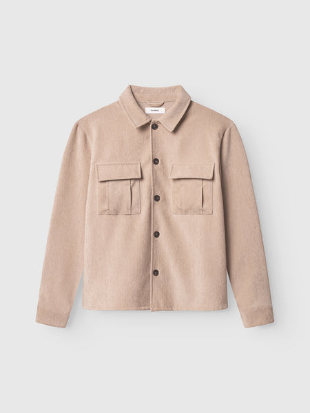 GABBA FLAP VELOUR OVERSHIRT IN SAND online kaufen