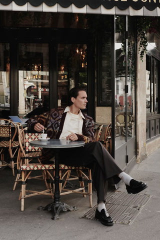 NN.07 Kay Lightweight relaxed fit Hose in Demitasse