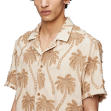 DRYKORN BIJAN_2 Casual Kurzarm Hemd in Palmen Stickerei online kaufen