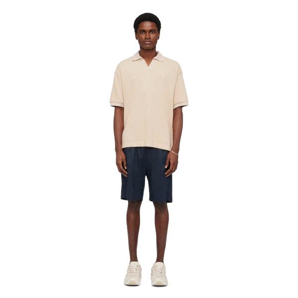DRYKORN ACAYO Lässiges Polo in Baumwolle mit Struktur Sand online kaufen