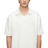DRYKORN ACAYO Lässiges Polo mit Zopfmuster in Weiß online kaufen