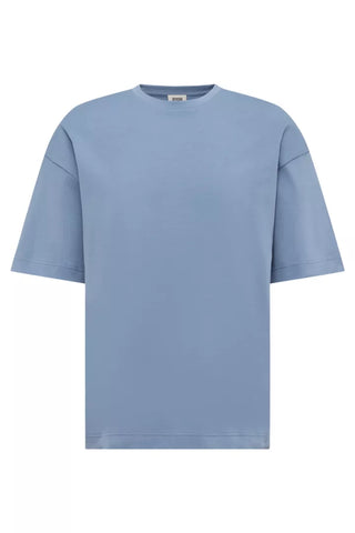 DRYKORN ANAYO Lässiges T-Shirt in elastischer Baumwolle in Blau