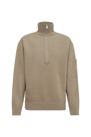 DRYKORN KOUPER Troyer mit Reißverschluss in Merinowolle Farbe - fango