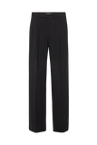 DRYKORN LEEK_WIDE Relaxed Fit Bundfaltenhose in Gabardine Farbe - black online kaufen