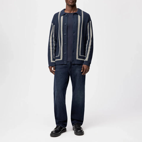 DRYKORN AMILIANO STRICK MIT KRAGEN IN BLAU