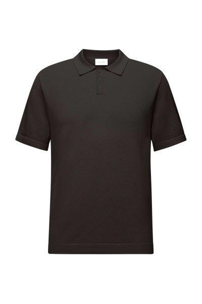 DRYKORN TRITON Polo in Regular Fit aus Jacquard-Strick Farbe - dark chocolate online kaufen