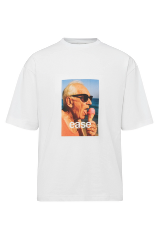 DRYKORN KAYRO_ICECREAM Relaxed Fit T-Shirt in reiner Baumwolle Farbe - white