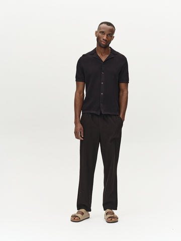 GABBA Geno Resort Strick-Cardigan aus Baumwolle in Black