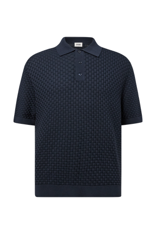 DRYKORN TAMIAN Relaxed Fit Strickpolo in Viskose-Mix Farbe - dark navy