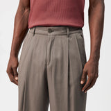 DRYKORN LEEK_WIDE Relaxed Fit Bundfaltenhose aus reinem Lyocell-Twill Farbe - earth online kaufen