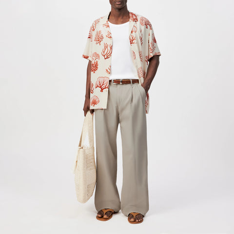 DRYKORN BIJAN_2 Casual kurzarm Hemd mit Korallenprint Farbe - burnt coral