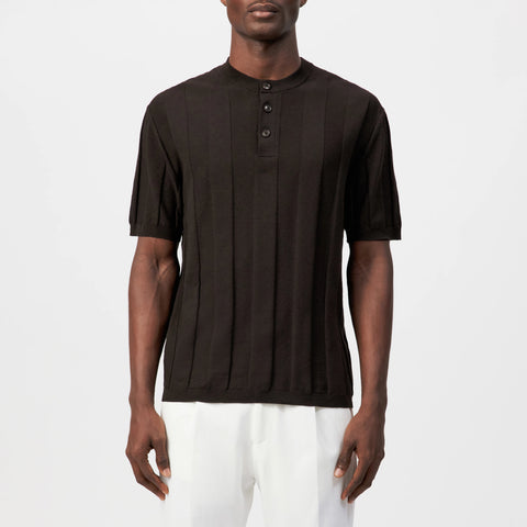 DRYKORN FREEKO Regular Fit Poloshirt in Leinen-Baumwolle-Mix Farbe dark chocolate