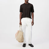 DRYKORN FREEKO Regular Fit Poloshirt in Leinen-Baumwolle-Mix Farbe dark chocolate online kaufen