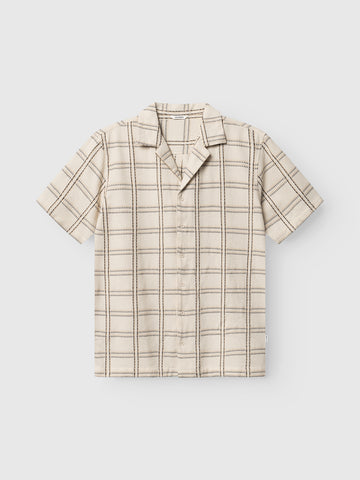 GABBA Kurzarmd Hemd in farbe Beige Check