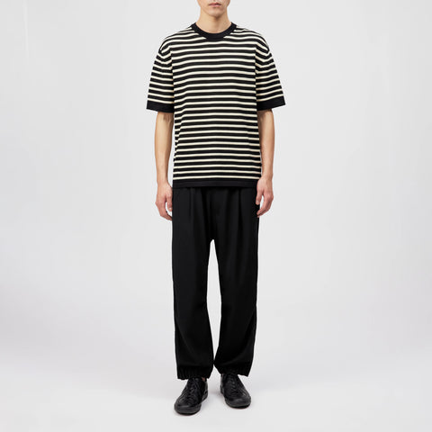 DRYKORN DERICO Kurzarm T-Shirt in reiner Baumwolle mit Streifenmuster Farbe - black