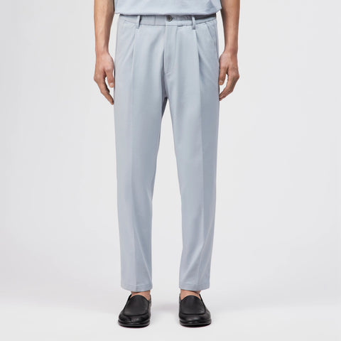 DRYKORN CHASY Casual Hose mit Bundfalte in Punto Milano Jersey Farbe - zen blue