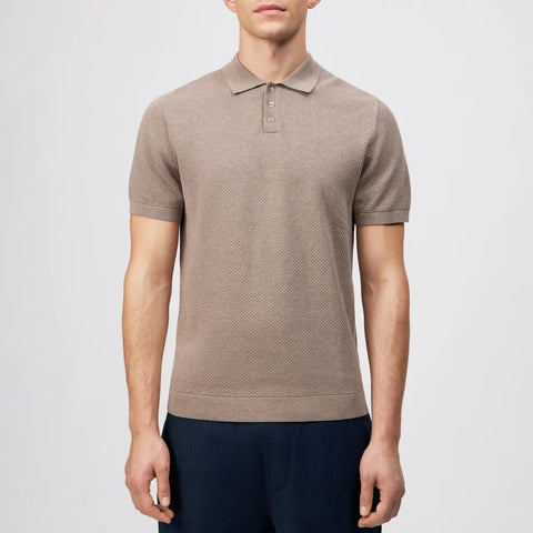 DRYKORN TRITON Polo in Regular Fit aus Jacquard-Strick Farbe - peanut