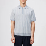 DRYKORN TAMIAN Relaxed Fit Strickpolo in Baumwoll-Jacquard Farbe - zen blue online kaufen