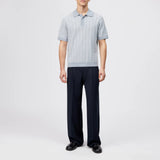 DRYKORN TAMIAN Relaxed Fit Strickpolo in Baumwoll-Jacquard Farbe - zen blue online kaufen