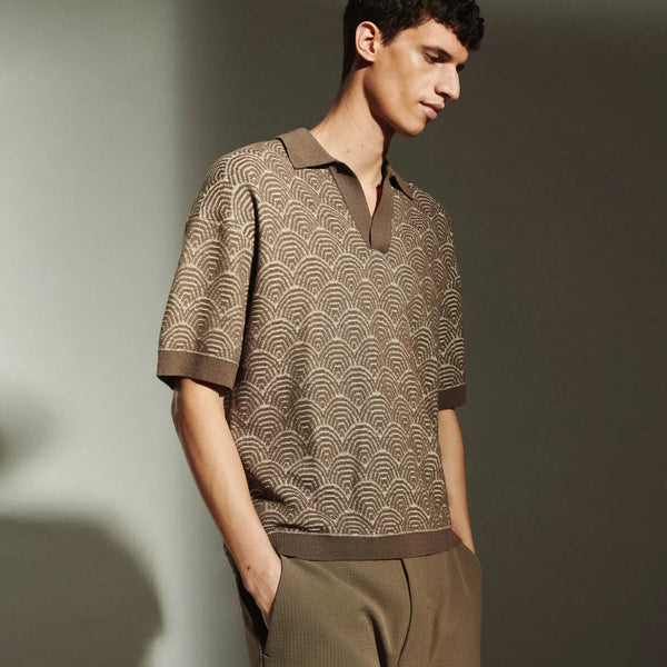 DRYKORN LAURENZZO Oversized Strick-Polo in Baumwoll-Mix online kaufen