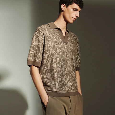 DRYKORN LAURENZZO Oversized Strick-Polo in Baumwoll-Mix