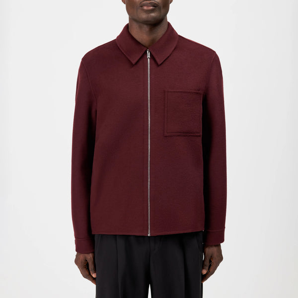 DRYKORN JERSON Regular Fit Zip-Jacke in Woll-Doubleface Farbe - burgundy online kaufen