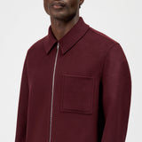 DRYKORN JERSON Regular Fit Zip-Jacke in Woll-Doubleface Farbe - burgundy online kaufen