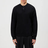 DRYKORN YOONIS Henley Strickpullover in Baumwoll-Mix Farbe - black online kaufen