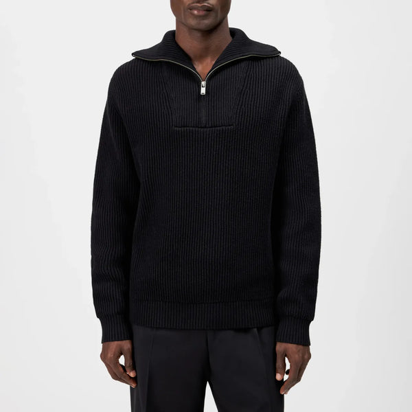 DRYKORN MANUELO_2 Half Zip Pullover in Baumwolle-Mix Farbe - black online kaufen