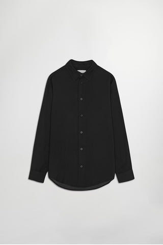 NN.07 Hemd Colby Fließende Viskosemischung in Black