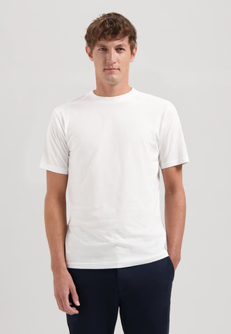 DSTREZZED T-SHIRT AUS WEICHEN PIMA BAUMWOLLE IN WHITE