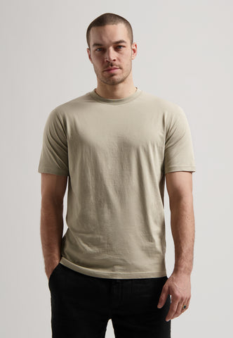 DSTREZZED T-SHIRT AUS WEICHEN PIMA BAUMWOLLE IN ALUMINIMUM