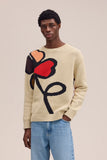 NN.07 Todd Intarsienstrick pullover in Farbe Ecru online kaufen