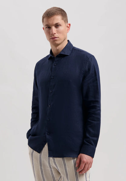 DSTREZZED The Jagger Shirt Linen Dk. Blue online kaufen