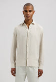 DSTREZZED Hemd aus Leinen Jagger in Frabe Sand Melange online kaufen