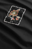 NN.07 Pedro APP Stickerei Bio-Baumwolle T-Shirt in Black online kaufen