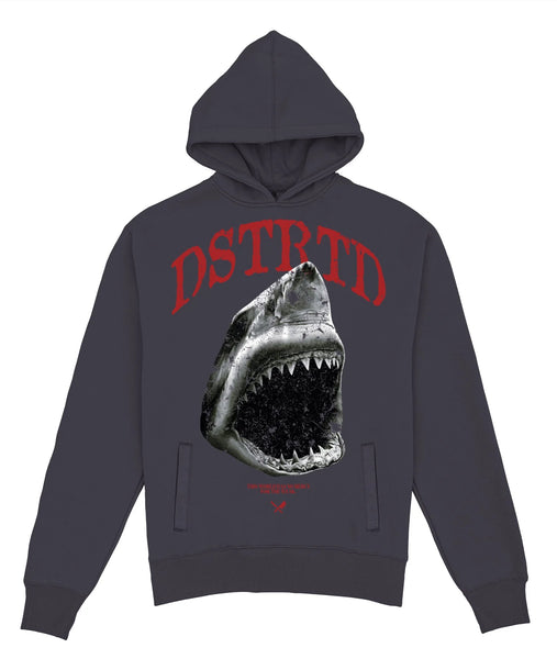 DISTORTED PEOPLE Animal Shark oversized hoodie dusk online kaufen