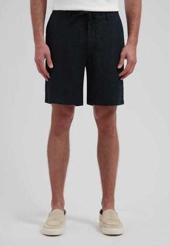 DSTREZZED Logan Beach Shorts Linen Dk. Navy