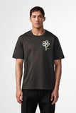 NN.07 Pedro EMB Stickerei Bio-Baumwolle T-Shirt in Drak Army online kaufen