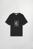 NN.07 Pedro APP Stickerei Bio-Baumwolle T-Shirt in Black online kaufen