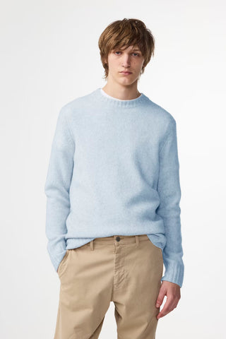 NN.07 Lee Wollmischung Pullover Farbe Cerulean