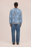 NN.07 Chris - Jacquard cardigan Hellgrau Multi online kaufen