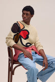 NN.07 Todd Intarsienstrick pullover in Farbe Ecru online kaufen