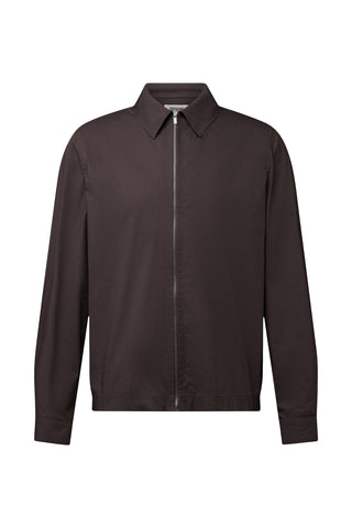 DRYKORN MACTO_Z Regular Fit Hemd mit Zipper im Baumwolle-Mix Farbe - dark chocolate