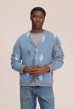 NN.07 Chris - Jacquard cardigan Hellgrau Multi online kaufen
