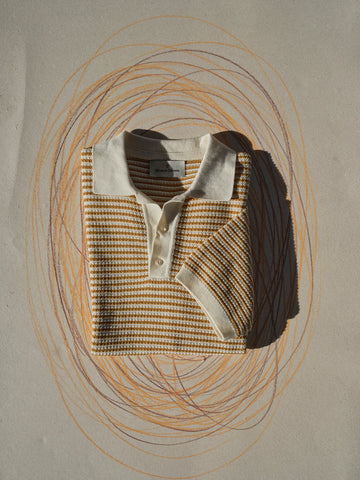 BLUE DE GÉNES BOB POLOSHIRT IN FARBE SUNFLOWER