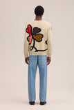 NN.07 Todd Intarsienstrick pullover in Farbe Ecru online kaufen