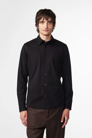 NN.07 Elian Slim fit Hemd Black